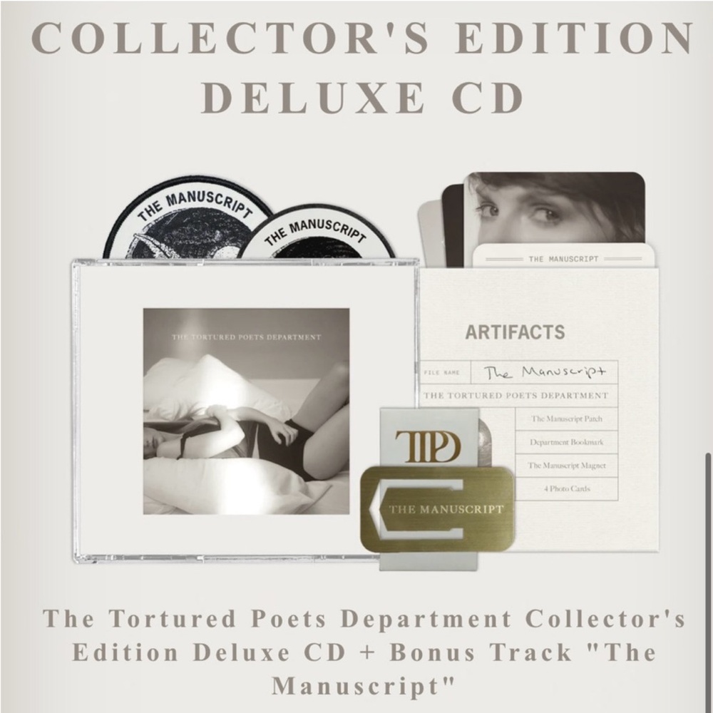Taylor Swift TTPD Collector’s Edition Deluxe CD with the Manuscript